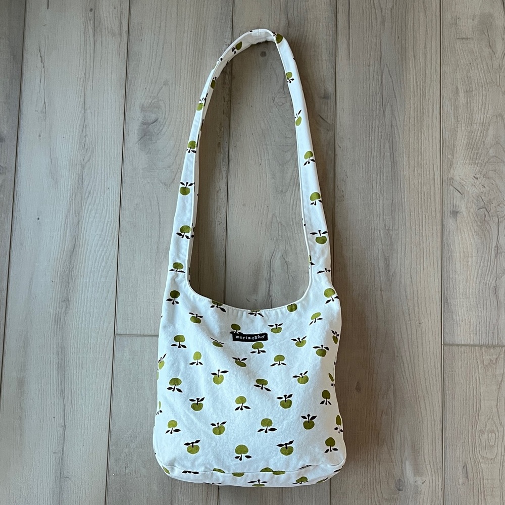 Vintage Marimekko Apple Patterned Shoulder Bag